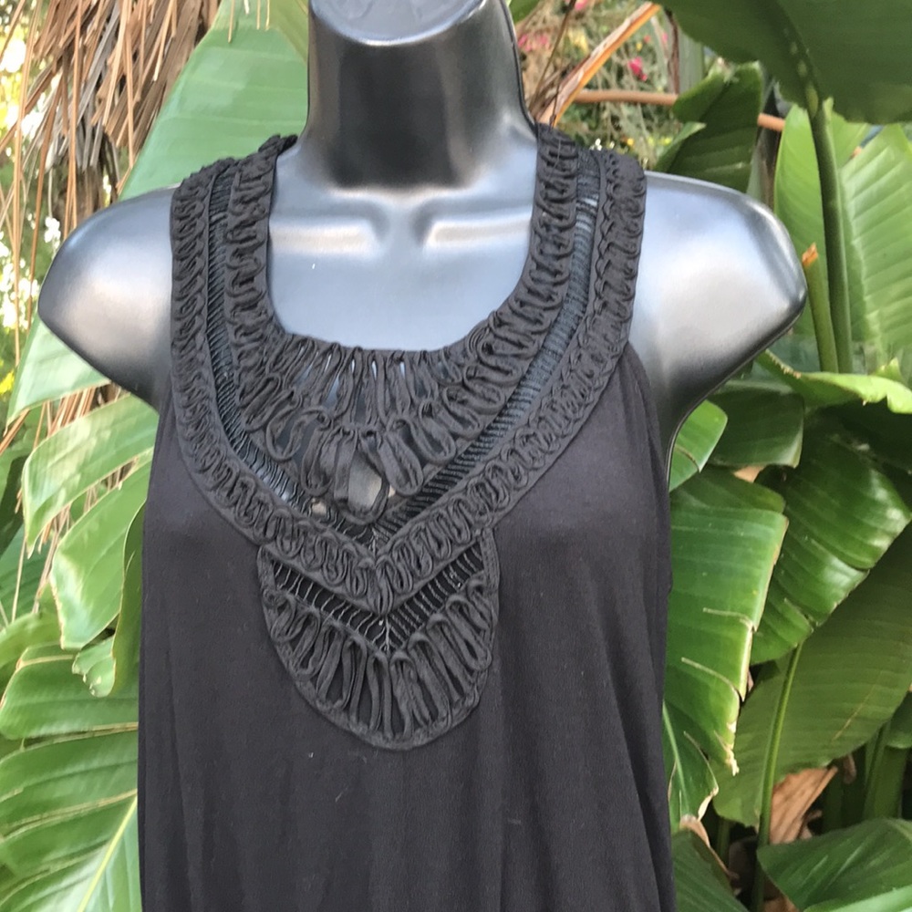 Crochet inset maxi dress